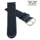 Easy-Klick echt Elch-Leder Uhrenarmband Modell Vancouver schwarz-weiß 16 mm