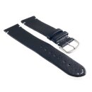 Easy-Klick echt Elch-Leder Uhrenarmband Modell Vancouver schwarz-weiß 16 mm