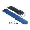 Easy-Klick echt Elch-Leder Uhrenarmband Modell Vancouver schwarz-blau 16 mm