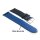 Easy-Klick echt Elch-Leder Uhrenarmband Modell Vancouver schwarz-blau 16 mm