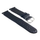 Easy-Klick echt Elch-Leder Uhrenarmband Modell Vancouver schwarz-weiß 20 mm