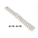 Multifunktional Edelstahl Uhrenarmband Modell Unna-S silber 19 mm