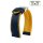 Easy-Klick Premium Hybrid Silikon-Nylon Uhrenarmband Modell Isidor blau-gelb 20 mm