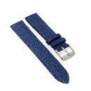 Echt Perlrochen Uhrenarmband Modell Perlus Perlmutt-blau 20 mm Handarbeit