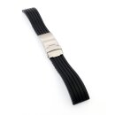 XL-Silikon Uhrenarmband Modell Kreta-FS-S schwarz 22 mm,...