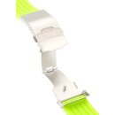 XL-Silikon Uhrenarmband Modell Kreta-FS-S neon-grün 22 mm, Faltschließe