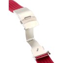 XL-Silikon Uhrenarmband Modell Kreta-FS-S rot 22 mm, Faltschließe