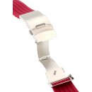 XL-Silikon Uhrenarmband Modell Kreta-FS-S rot 24 mm, Faltschließe