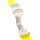 Easy-Klick XL-Silikon Uhrenarmband Modell Kreta-FS-S gelb 22 mm, Faltschließe
