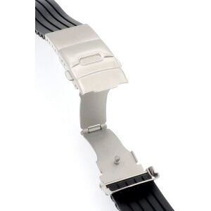 Easy-Klick XL-Silikon Uhrenarmband Modell Kreta-FS-S schwarz 24 mm, F