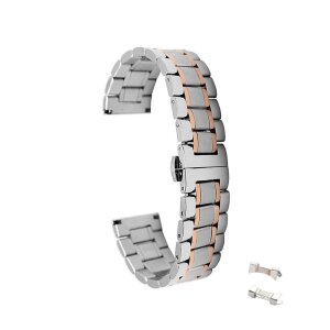 Multifunktional Edelstahl Uhrenarmband Modell Unna-SRG bicolor 17 mm