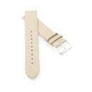 Feines Graf Leder-Uhrenarmband Modell Koppenhagen beige-creme 18 mm, komp. Skagen