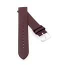 Feines Graf Leder-Uhrenarmband Modell Koppenhagen bordeaux 18 mm, komp. Skagen