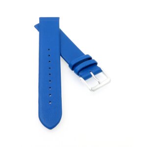 Feines Graf Leder-Uhrenarmband Modell Koppenhagen königs-blau 18 mm, komp. Skagen