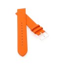 Feines Graf Leder-Uhrenarmband Modell Koppenhagen orange 18 mm, komp. Skagen