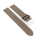 Feines Graf Leder-Uhrenarmband Modell Koppenhagen taupe 18 mm, komp. Skagen