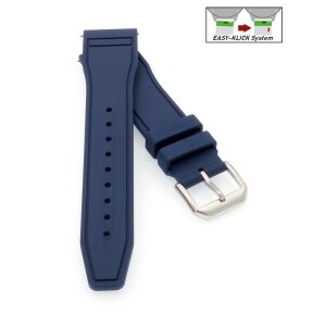 Premium Kautschuk Uhrenarmband Modell Amadeo dunkel-blau 22 mm, kompatibel IWC