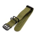 Nato Nylon Uhrenarmband Modell Veterano-P grün 22 mm, komp. Luminox