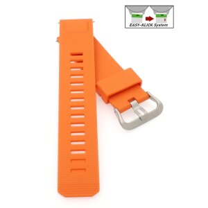 Easy-Klick PU-Kunststoff Uhrenarmband Modell Bosko orange 23 mm, komp. Casio Pro-Trek