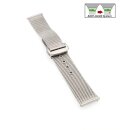 Easy-Klick Milanaise-Mesh Uhrenarmband Modell Biel silber 20 mm, komp. Omega