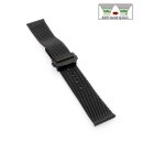 Easy-Klick Milanaise-Mesh Uhrenarmband Modell Biel schwarz 20 mm, komp. Omega