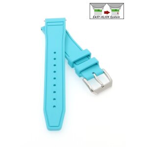 Premium Kautschuk Uhrenarmband Modell Amadeo tiffano-blau 22 mm, kompatibel IWC