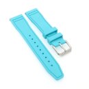 Premium Kautschuk Uhrenarmband Modell Amadeo tiffano-blau 22 mm, kompatibel IWC