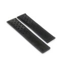 Rallye-Veloursleder Uhrenarmband Modell Heuer-OS schwarz 22/18 mm, kompatibel TAG Heuer