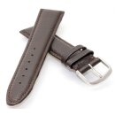 Echt Hirschleder Uhrenarmband Modell Hirsch-73C dunkel-braun 18 mm