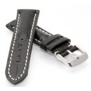 Alligator Uhrenarmband Modell Solothurn-XS schwarz 22 mm, Kurzlänge