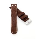 Echt Wasserbüffel Flieger Uhrenarmband Modell Starbuck-XS kastanie 22 mm, Kurzlänge