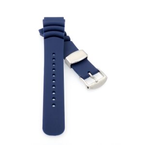 Premium Kautschuk Diver Uhrenarmband Modell Rafting-S blau 22 mm, kom