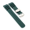 Premium Kautschuk Diver Uhrenarmband Modell Rafting-S grün 22 mm, komp. Seiko