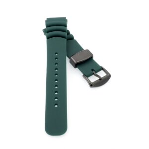 Premium Kautschuk Diver Uhrenarmband Modell Rafting-P grün 20 mm, komp. Seiko