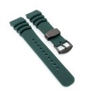 Premium Kautschuk Diver Uhrenarmband Modell Rafting-P grün 20 mm, komp. Seiko