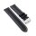 Easy-Klick Carbon-Style Uhrenband Modell Carbon-87A schwarz-WN 18 mm wasserfest