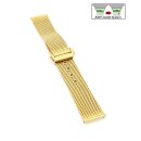 Easy-Klick Milanaise-Mesh Uhrenarmband Modell Biel gold 20 mm, komp. Omega