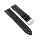 Easy-Klick Carbon-Style Uhrenband Modell Carbon-584 schwarz-WN 18 mm wasserfest