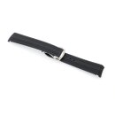 FKM-Kautschuk Rundanstoß Uhrenarmband Modell Bregenz schwarz 20 mm, komp. Omega