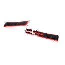 Premium Hybrid Uhrenarmband Modell Inning schwarz-rot 22 mm, komp. Omega