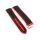 Premium Hybrid Uhrenarmband Modell Inning schwarz-rot 22 mm, komp. Omega