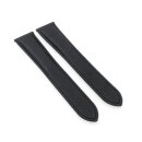 Kalbsleder Ersatz-Uhrenarmband für Cartier Tank Modell CT6 schwarz 20/18 mm für Faltschließe