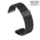 Easy-Klick Milanaise-Mesh Uhrenarmband mit Magnetverschluss Modell Bonn schwarz 16 mm