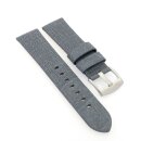 Veganes Easy-Klick Apfel-Faser Uhrenarmband Modell Melano-AF grau 24 mm