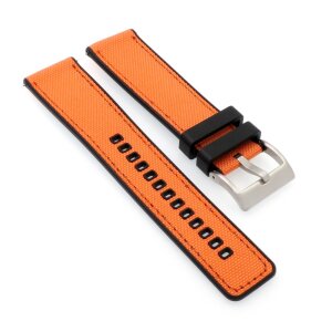Easy-Klick Sport Hybrid Canvas-Kautschuk Uhrenarmband Modell Rovaria