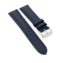PIERO MAGLI Kalbsleder Uhrenarmband Modell Bork blau-TiT 20 mm, wasserfest