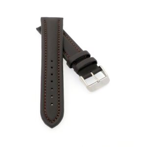 PIERO MAGLI Kalbsleder Uhrenarmband Modell Bork mocca-TiT 22 mm, wasserfest
