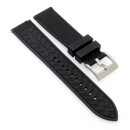 Premium Easy-Klick Fluorkautschuk-Nylon Uhrenarmband Modell Roadster schwarz 20 mm