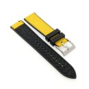 Premium Easy-Klick Fluorkautschuk-Nylon Uhrenarmband Modell Roadster gelb 20 mm