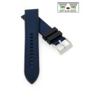 Premium Easy-Klick Fluorkautschuk-Nylon Uhrenarmband Modell Roadster blau-schwarz 20 mm